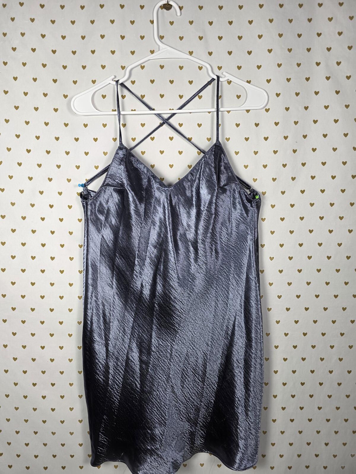 Victorias Secret Vintage Shimmer Cross back SMALL Nightie Lingerie Slip Dress