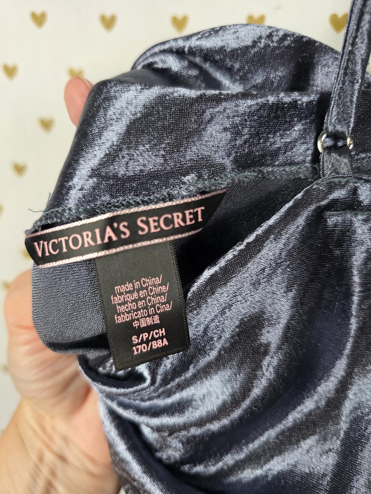 Victorias Secret Vintage Shimmer Cross back SMALL Nightie Lingerie Slip Dress