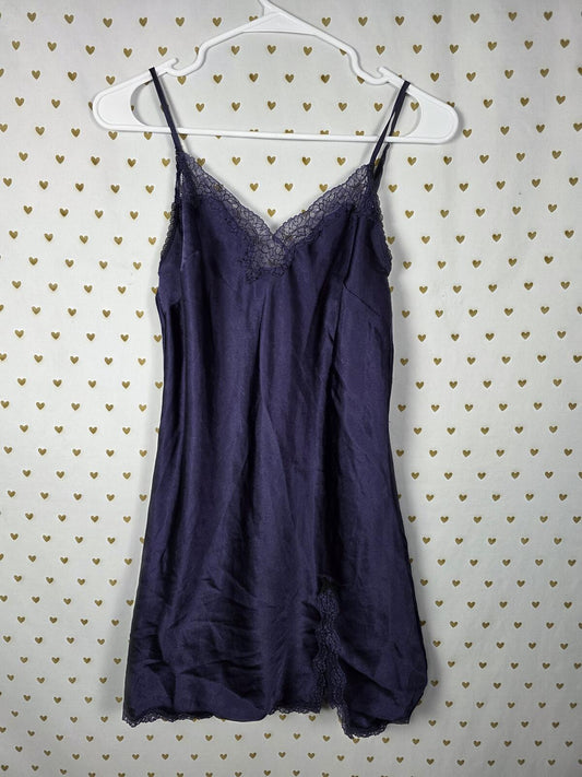 Victorias Secret Sexy Purple Satin Slip Dress Medium Nightie Lingerie