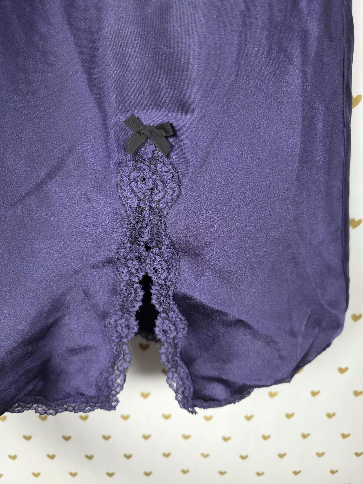 Victorias Secret Sexy Purple Satin Slip Dress Medium Nightie Lingerie