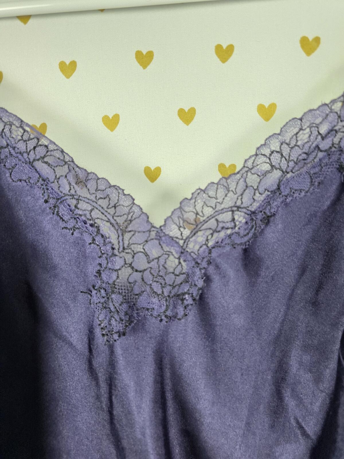 Victorias Secret Sexy Purple Satin Slip Dress Medium Nightie Lingerie