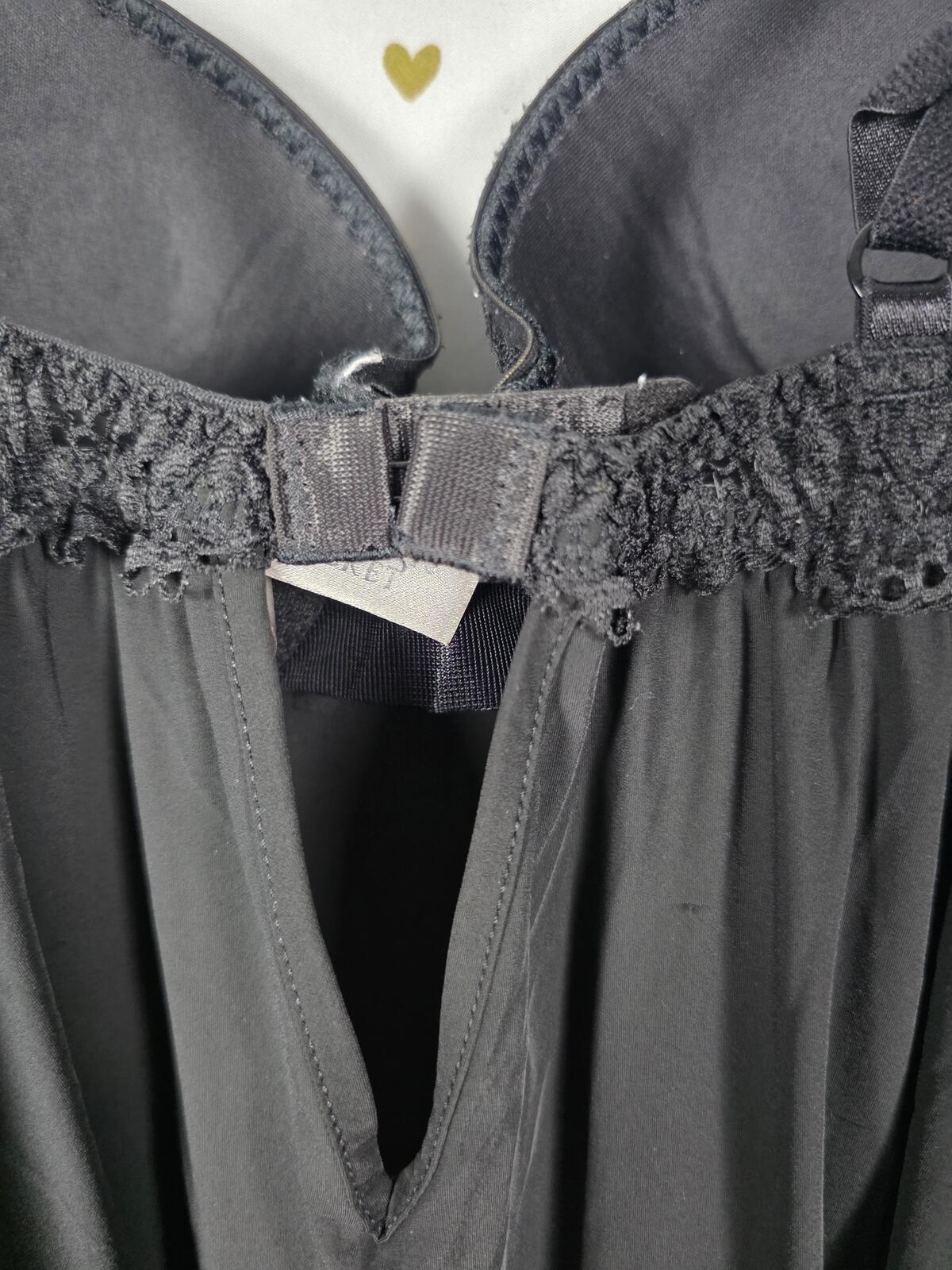 Victorias Secret Black Underwires Push Up Lingerie Slip Dress 34C