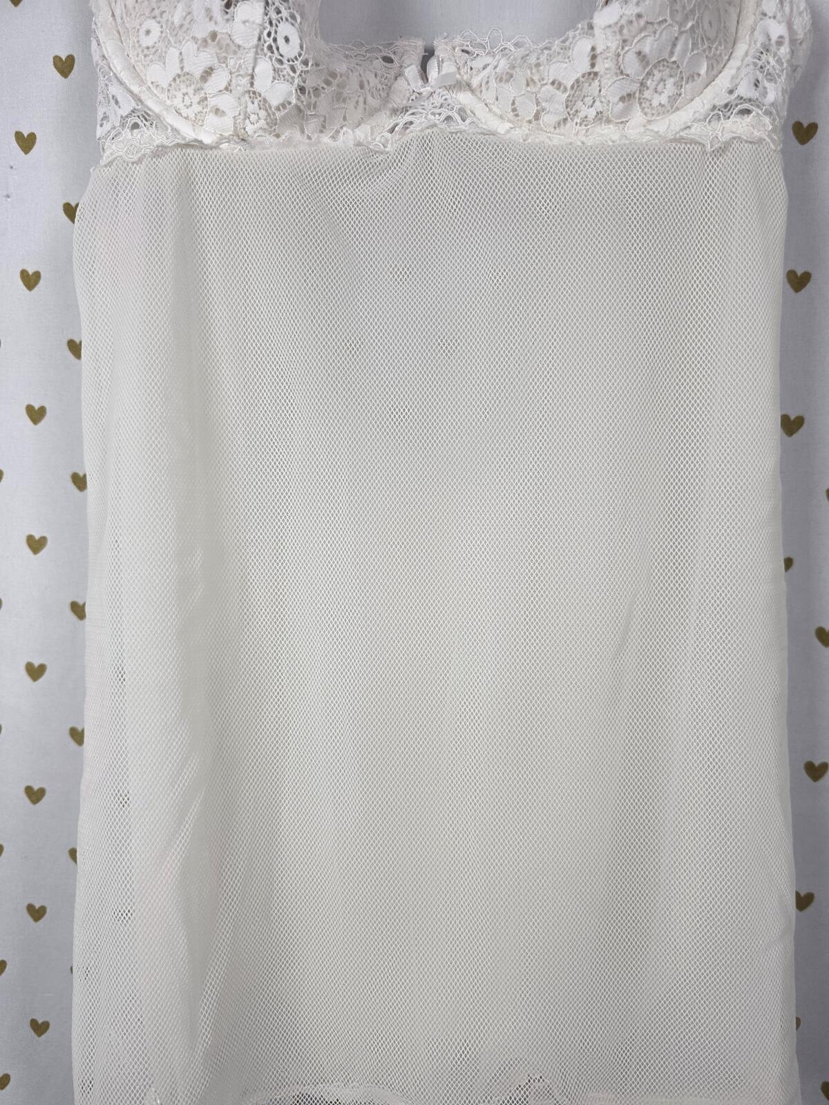 Victorias Secret White Sexy Garter Push Up Lingerie Vintage Very Sexy SMALL
