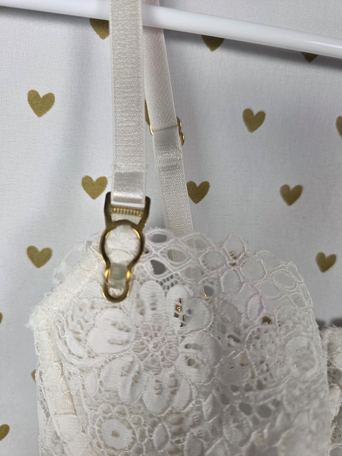 Victorias Secret White Sexy Garter Push Up Lingerie Vintage Very Sexy SMALL