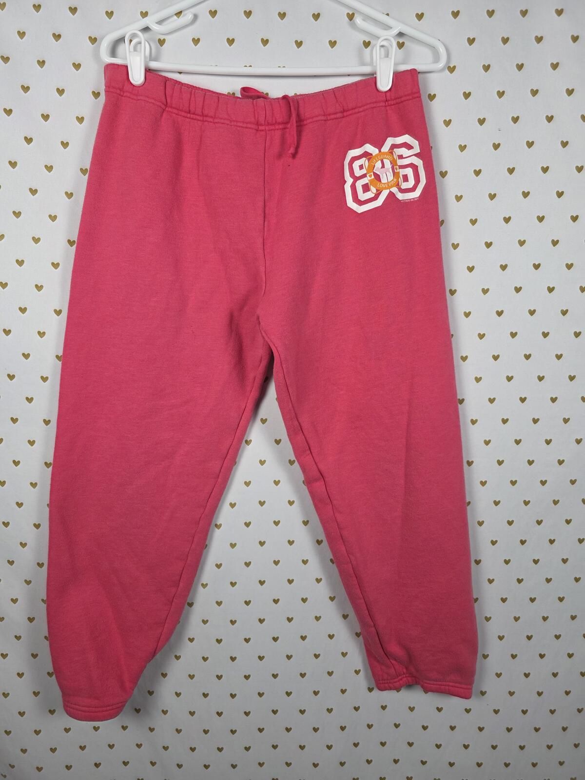Victorias Secret PINK Vintage Lifeguard LOVE Joggers Y2k Sweatpants Sweats SMALL