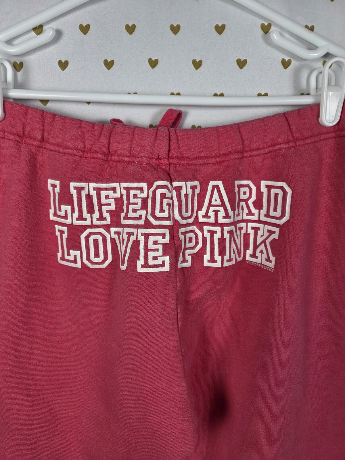 Victorias Secret PINK Vintage Lifeguard LOVE Joggers Y2k Sweatpants Sweats SMALL