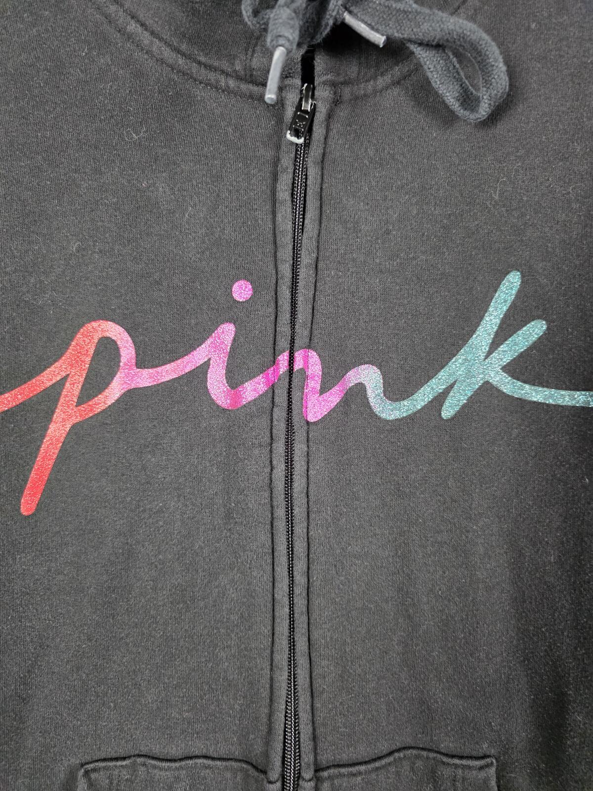 Victorias Secret Pink Bling Glitter Pullover Hoodie Sweater Sweats SET LARGE