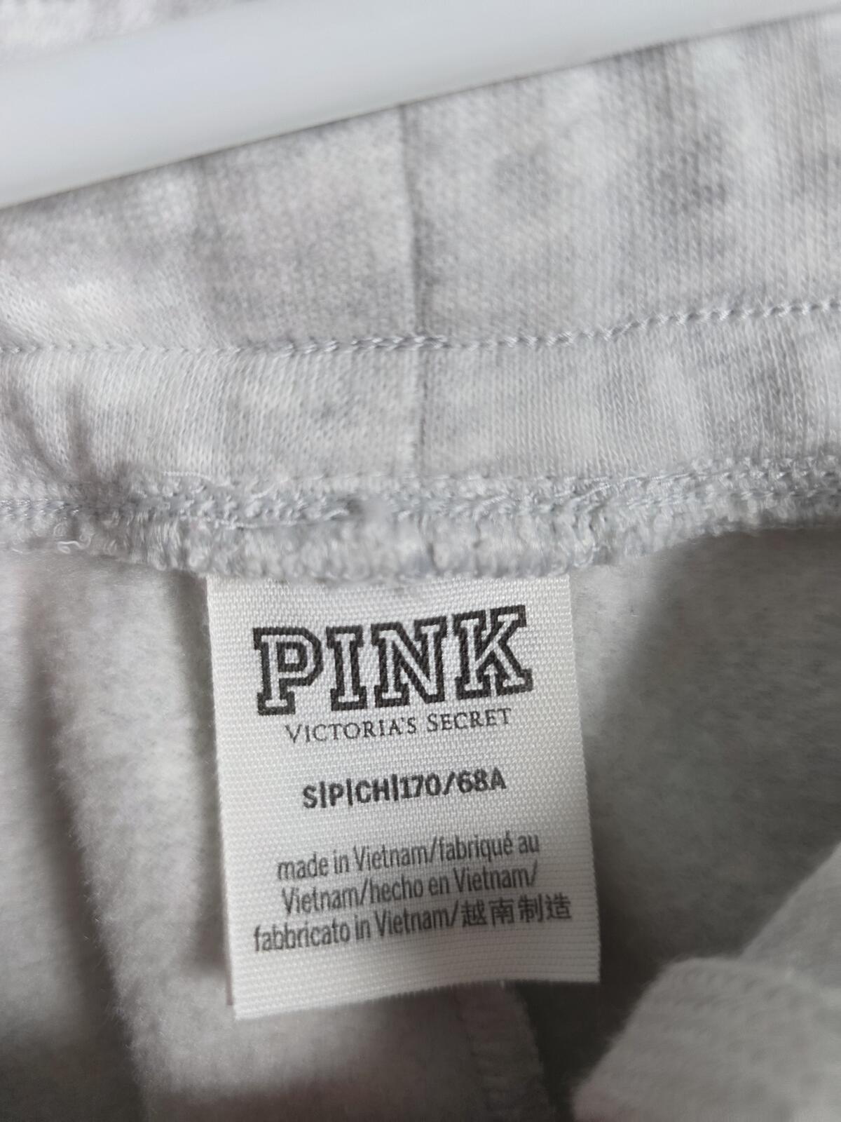 Victorias Secret Pink LOVE Embroidered Hoodie Jacket Sweatpants SET SMALL