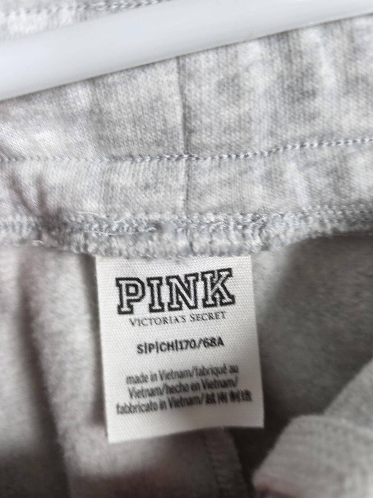 Victorias Secret Pink LOVE Embroidered Hoodie Jacket Sweatpants SET SMALL