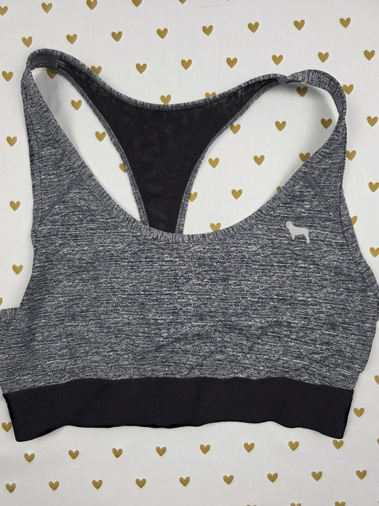 Victorias Secret Pink Large Grey Sports bra Bralette Bra Top Tank