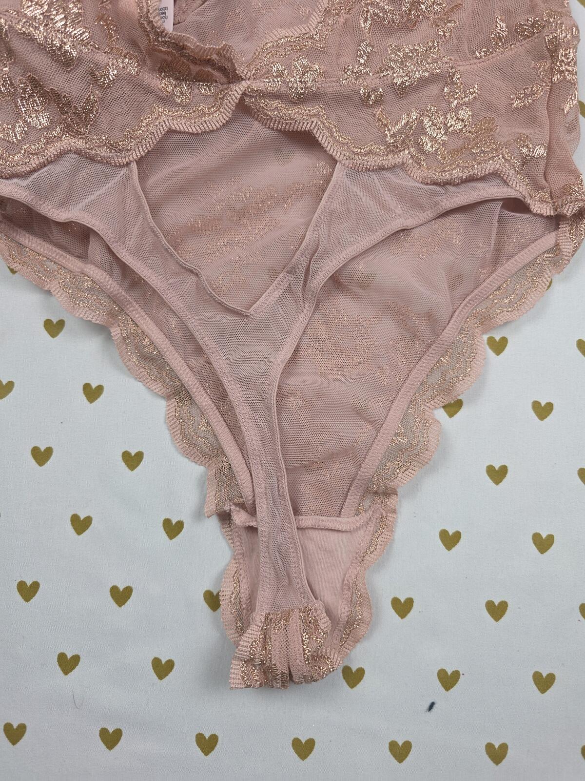 Victorias Secret Sexy Choker Bodysuit Teddy Thong Lingerie SMALL