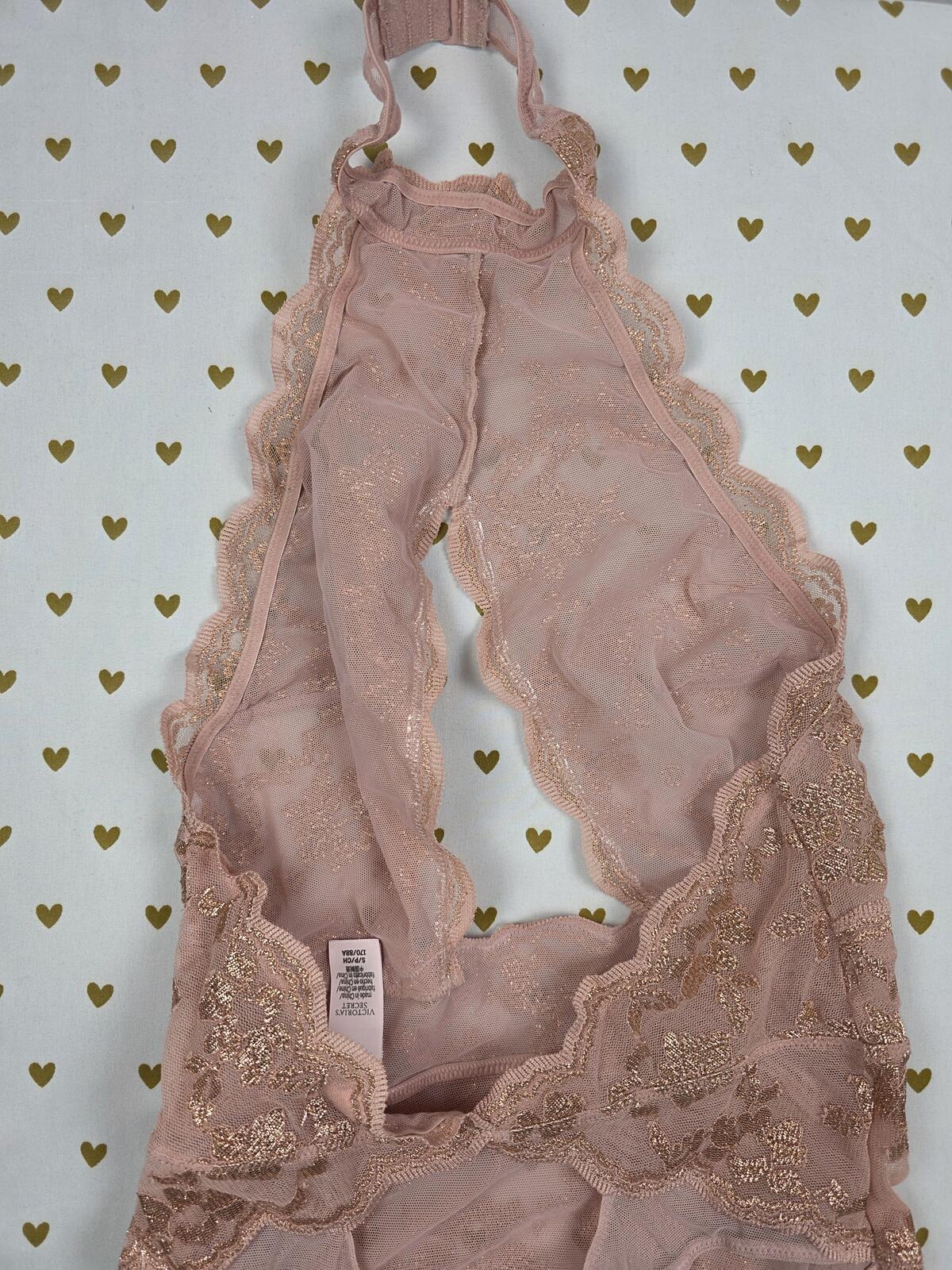 Victorias Secret Sexy Choker Bodysuit Teddy Thong Lingerie SMALL