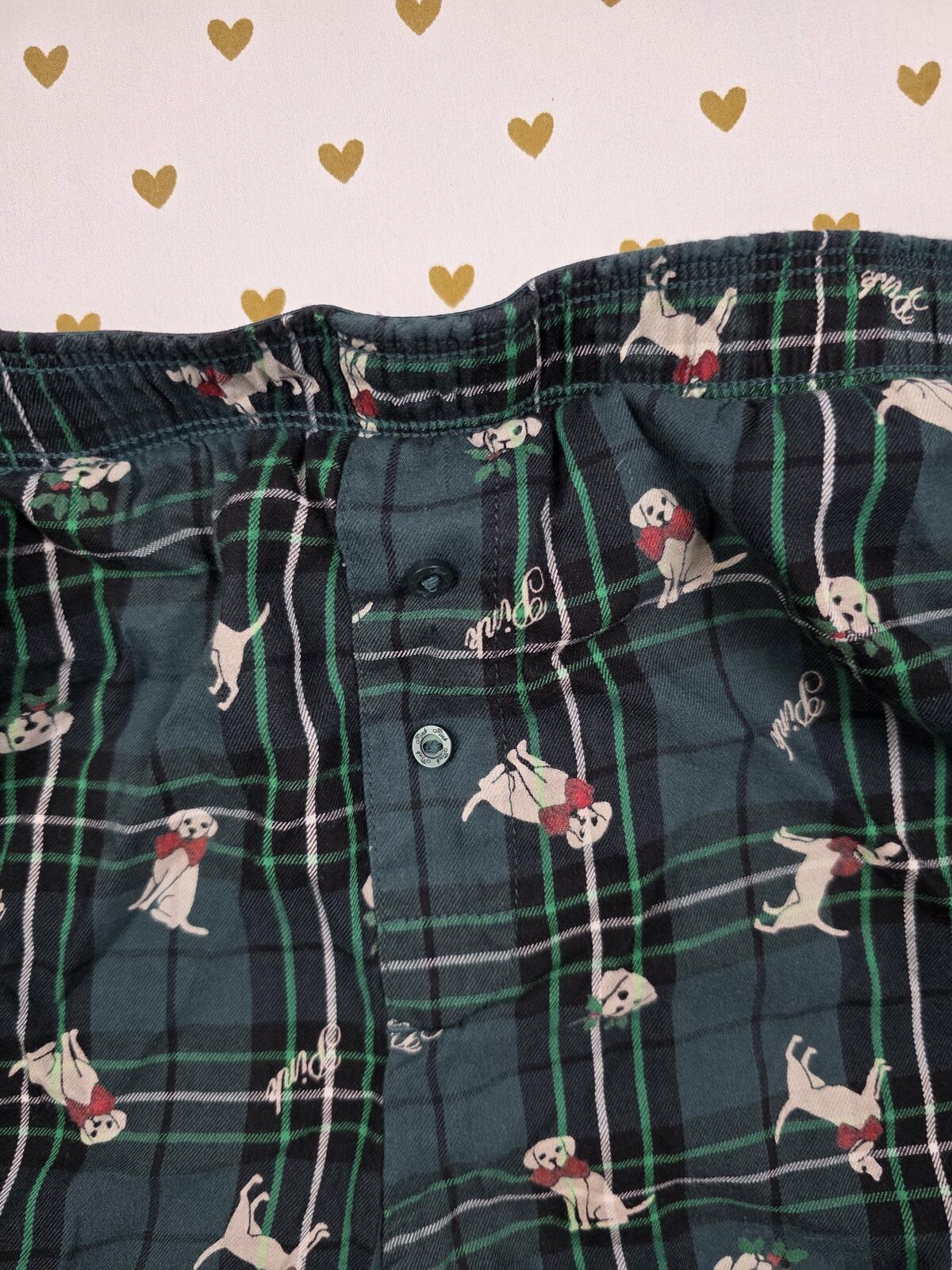 Victorias Secret PINK Dogs Plaid Small Sleep Shorts Boxers Pajama Bottoms