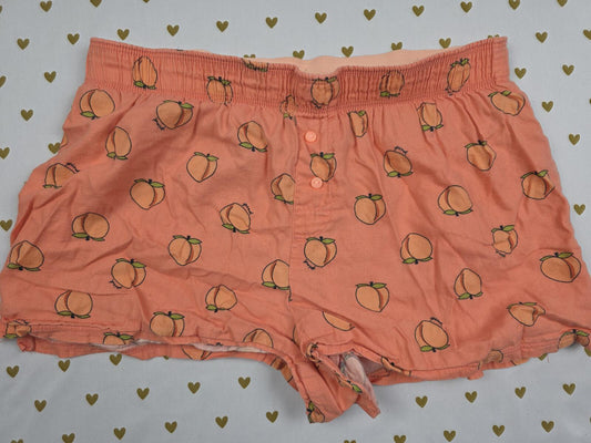 Victorias Secret PINK PEACHES XS Sleep Shorts Boxers Pajama Bottoms