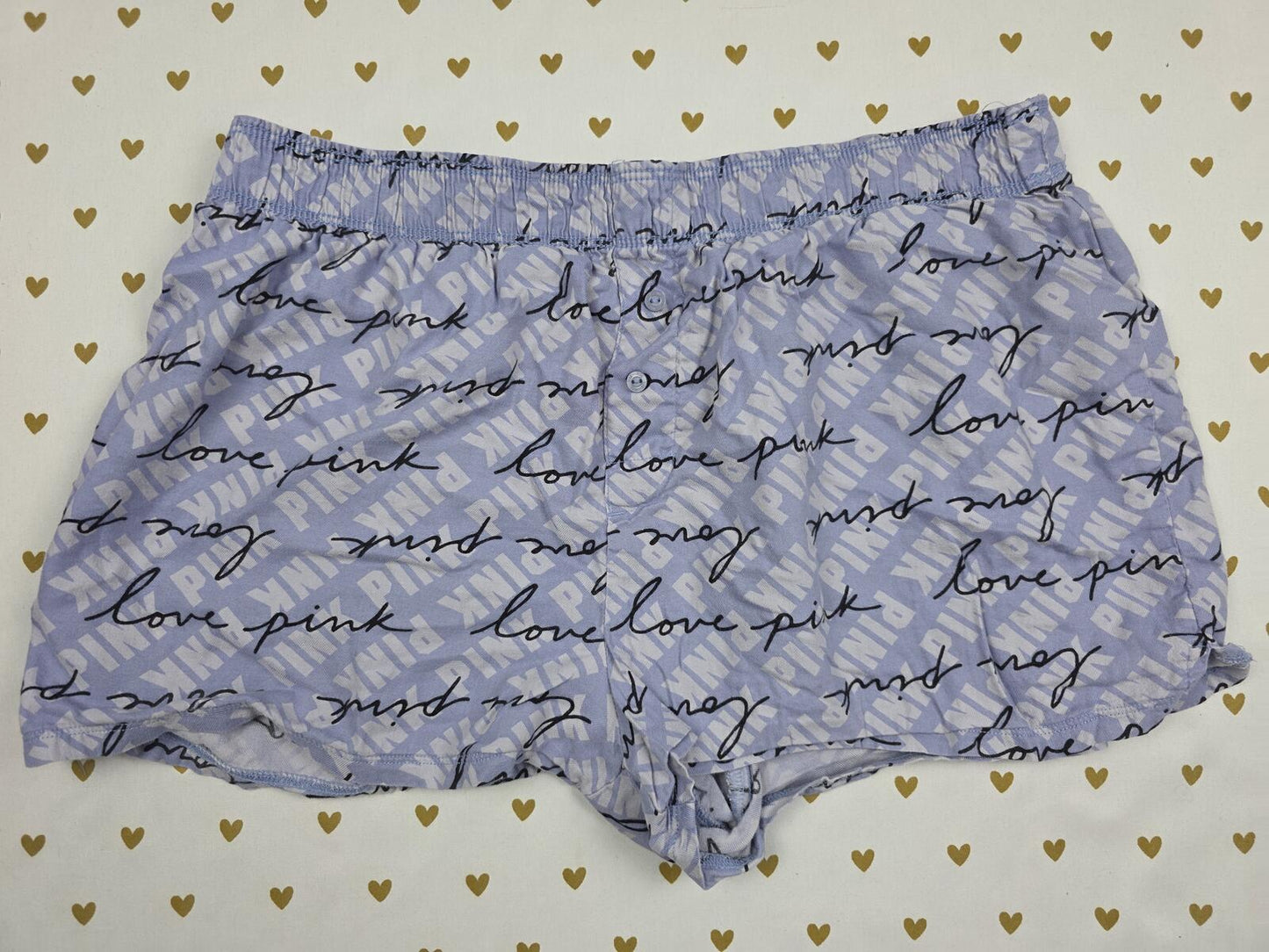 Victorias Secret PINK Logo Small  Sleep Shorts Boxers Pajama Bottoms