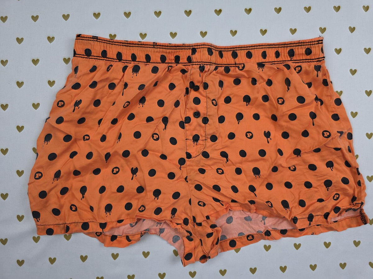 Victorias Secret PINK Silky Orange XS Sleep Shorts Boxers Pajama Bottoms