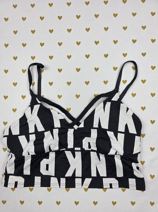 Victorias Secret Pink  Logo Sports Bra Ultimate XS Bralette Bra Top Tank