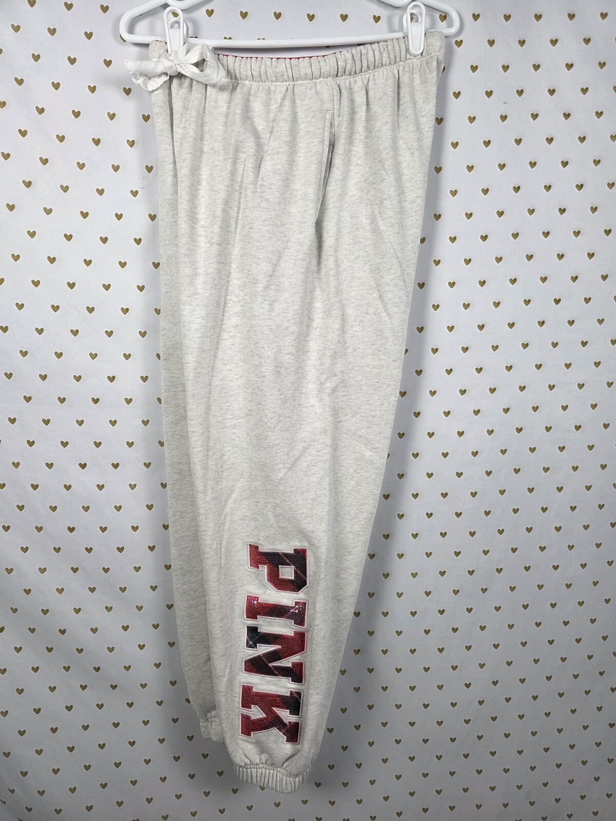 Victorias Secret PINK LOVESHACKFANCY Campus Sweatpants Medium Joggers BLING