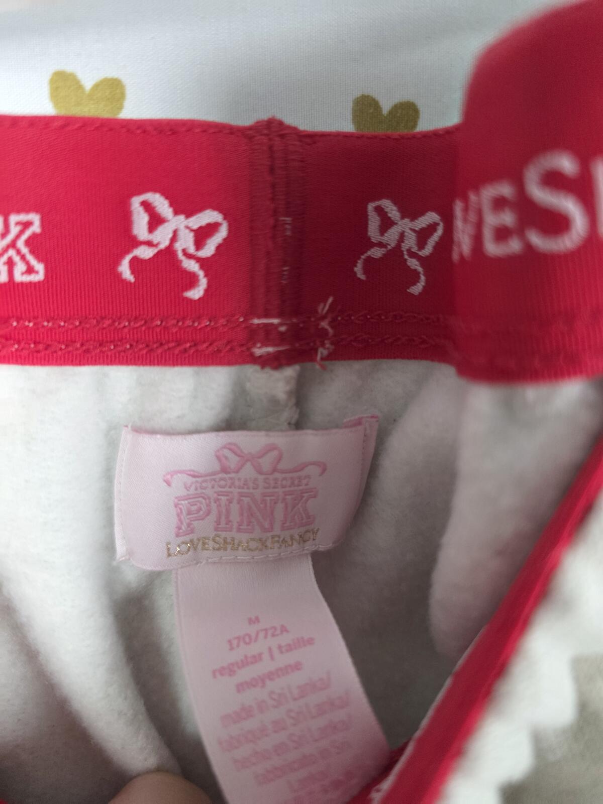 Victorias Secret PINK LOVESHACKFANCY Campus Sweatpants Medium Joggers BLING