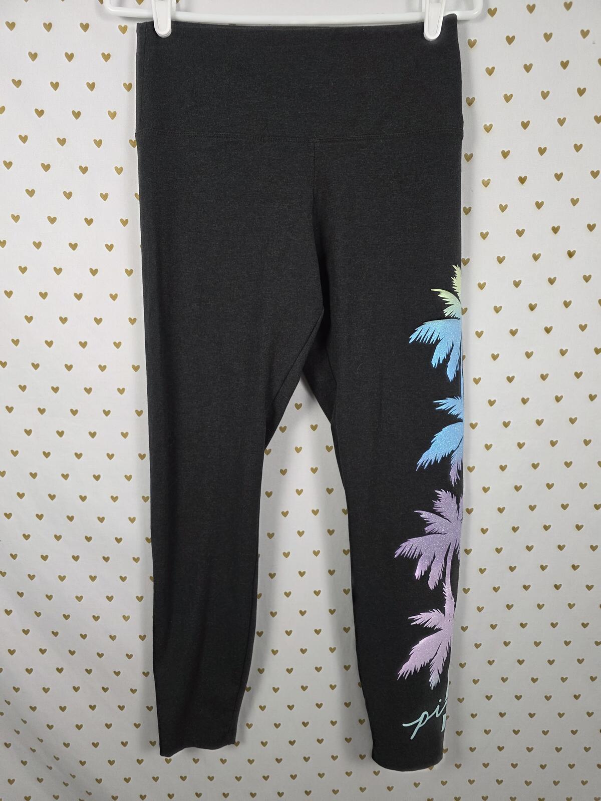 Victorias Secret Pink Bling Glitter Palm Slouchy Sweater Yoga Pants LARGE