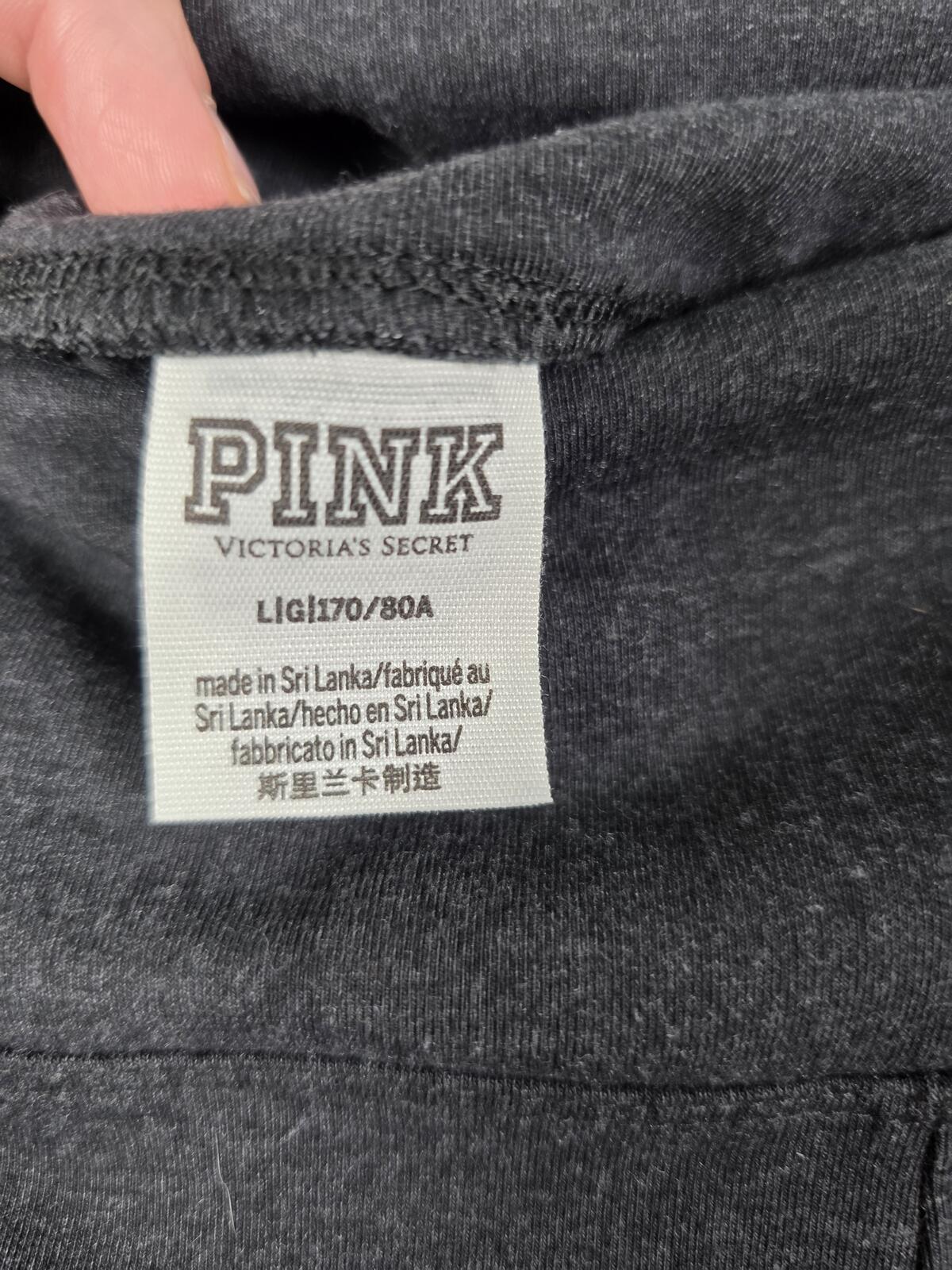 Victorias Secret Pink Bling Glitter Palm Slouchy Sweater Yoga Pants LARGE