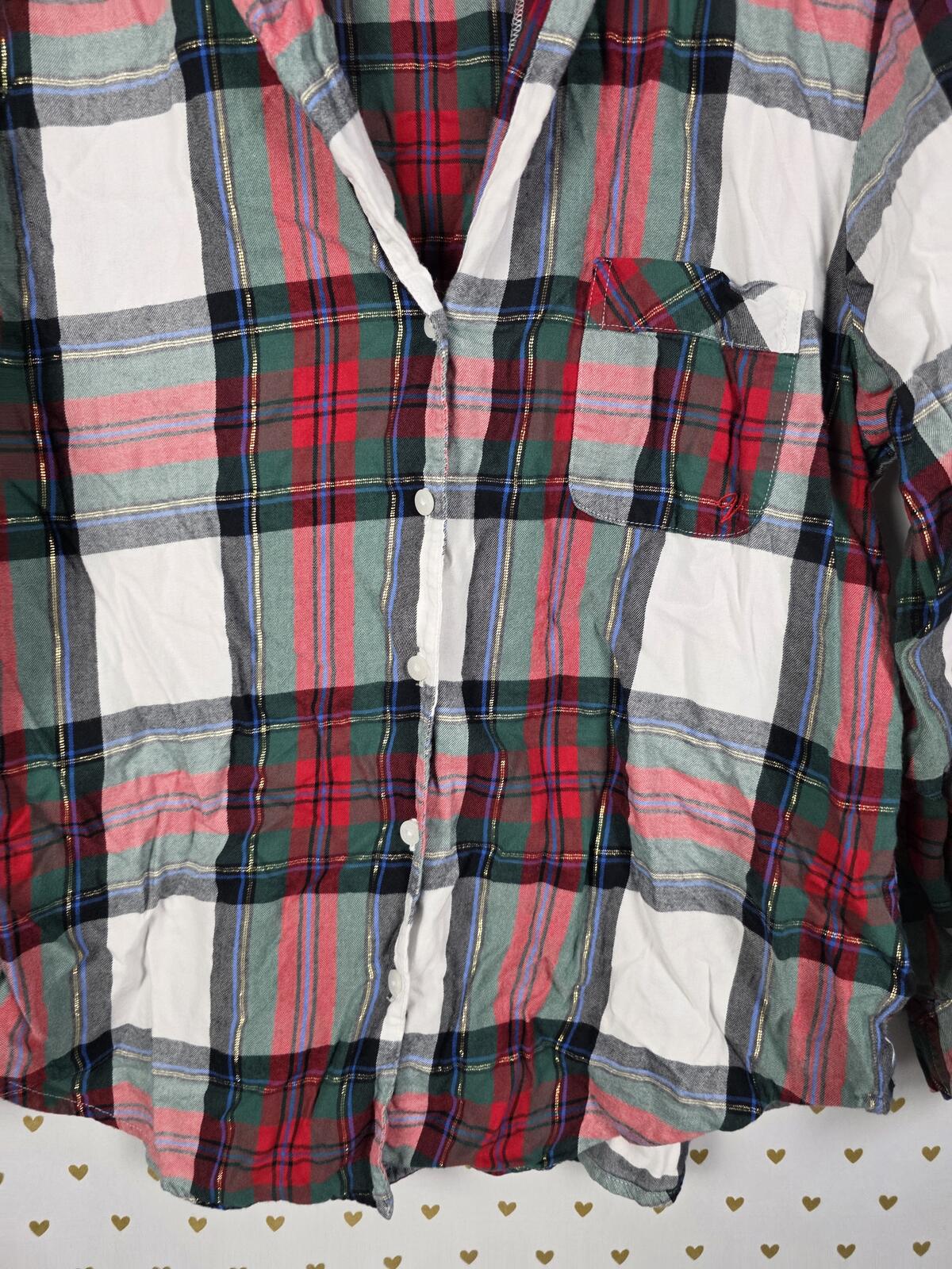 Victorias Secret PLAID Sleep Set Pajama Shirt Shorts 2pc SET MEDIUM