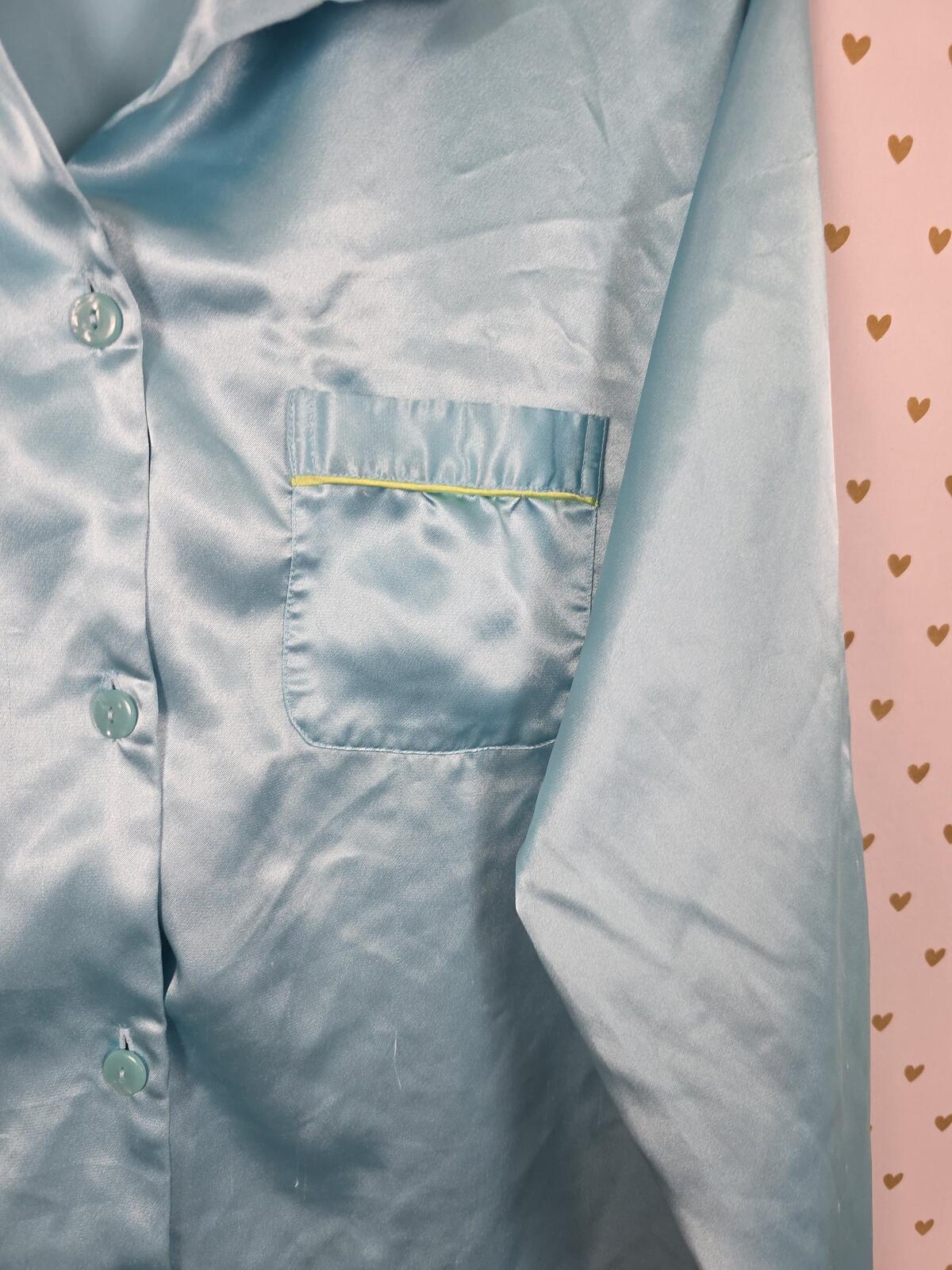 Victorias Secret Vintage Medium heart Label Satin Sleep Shirt Pajama Nightgown