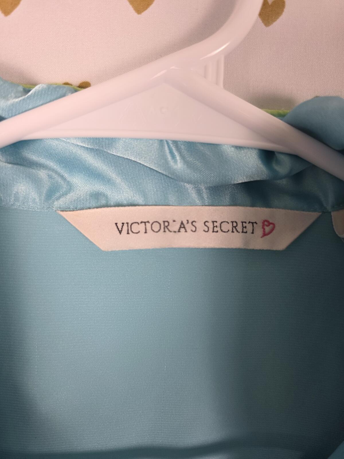 Victorias Secret Vintage Medium heart Label Satin Sleep Shirt Pajama Nightgown