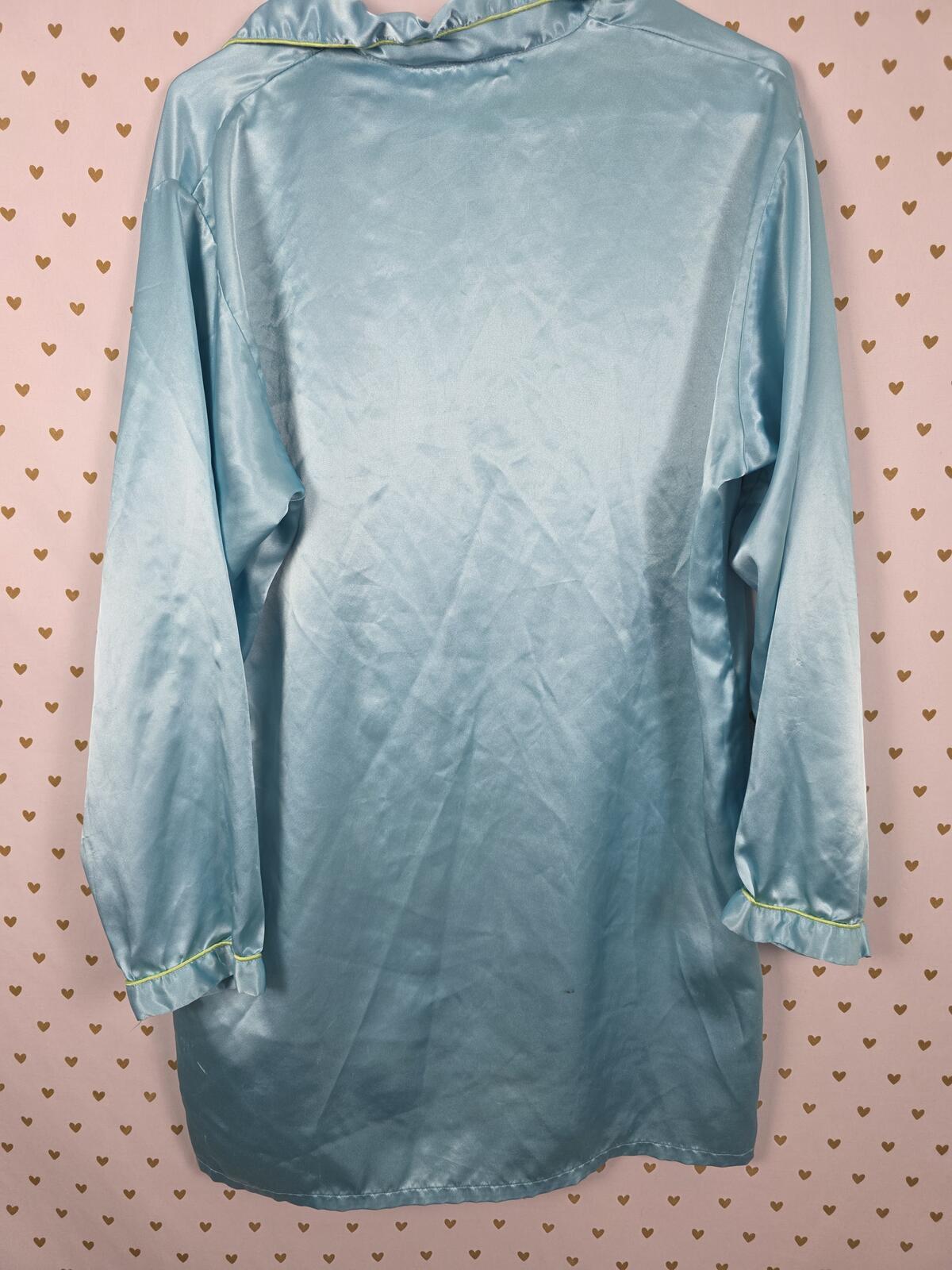 Victorias Secret Vintage Medium heart Label Satin Sleep Shirt Pajama Nightgown