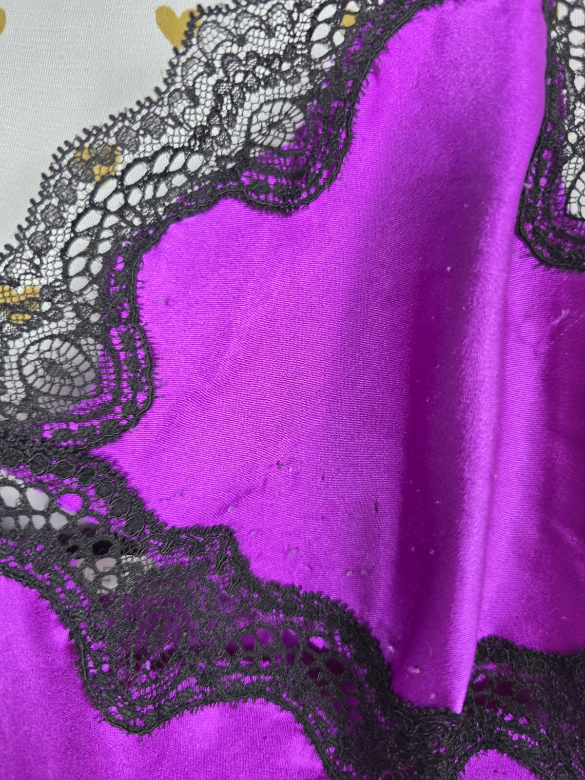 Victorias Secret Purple Lace Nightie Slip Dress Lingerie Sleep Large