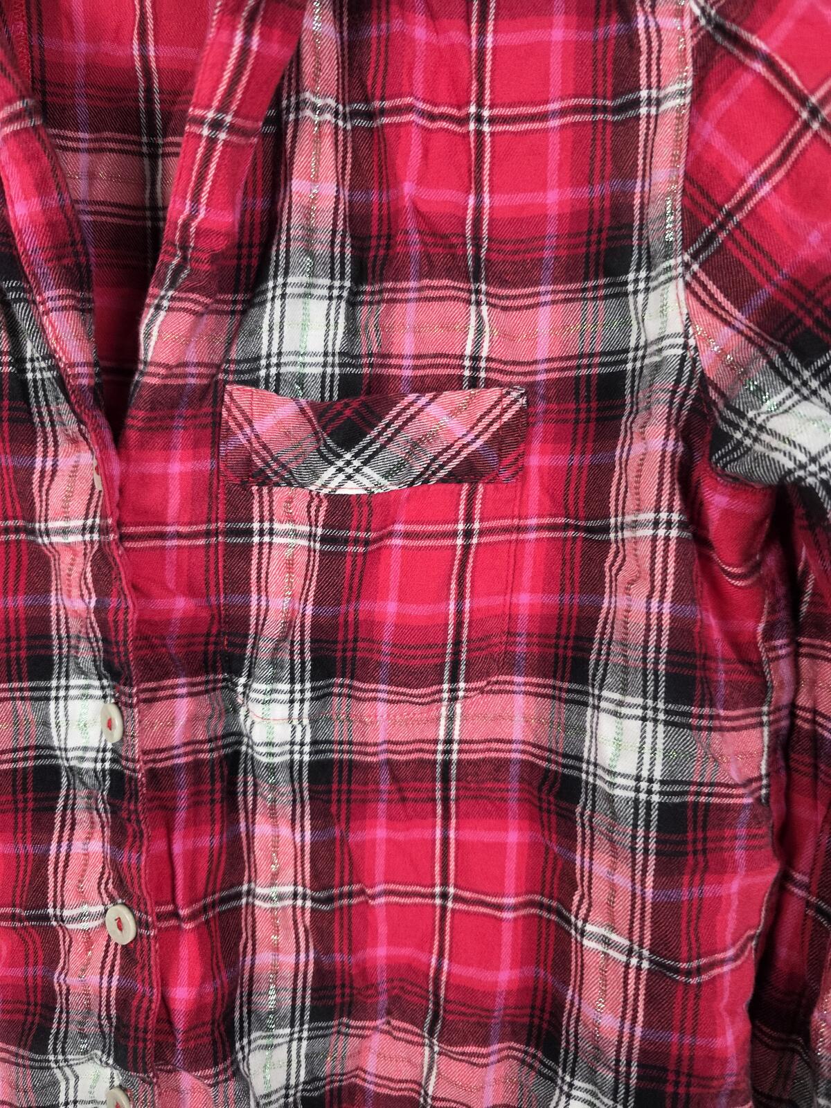 Victorias Secret RED Plaid Sleep Set Pajama 2pc Shirt Pants PJ XS