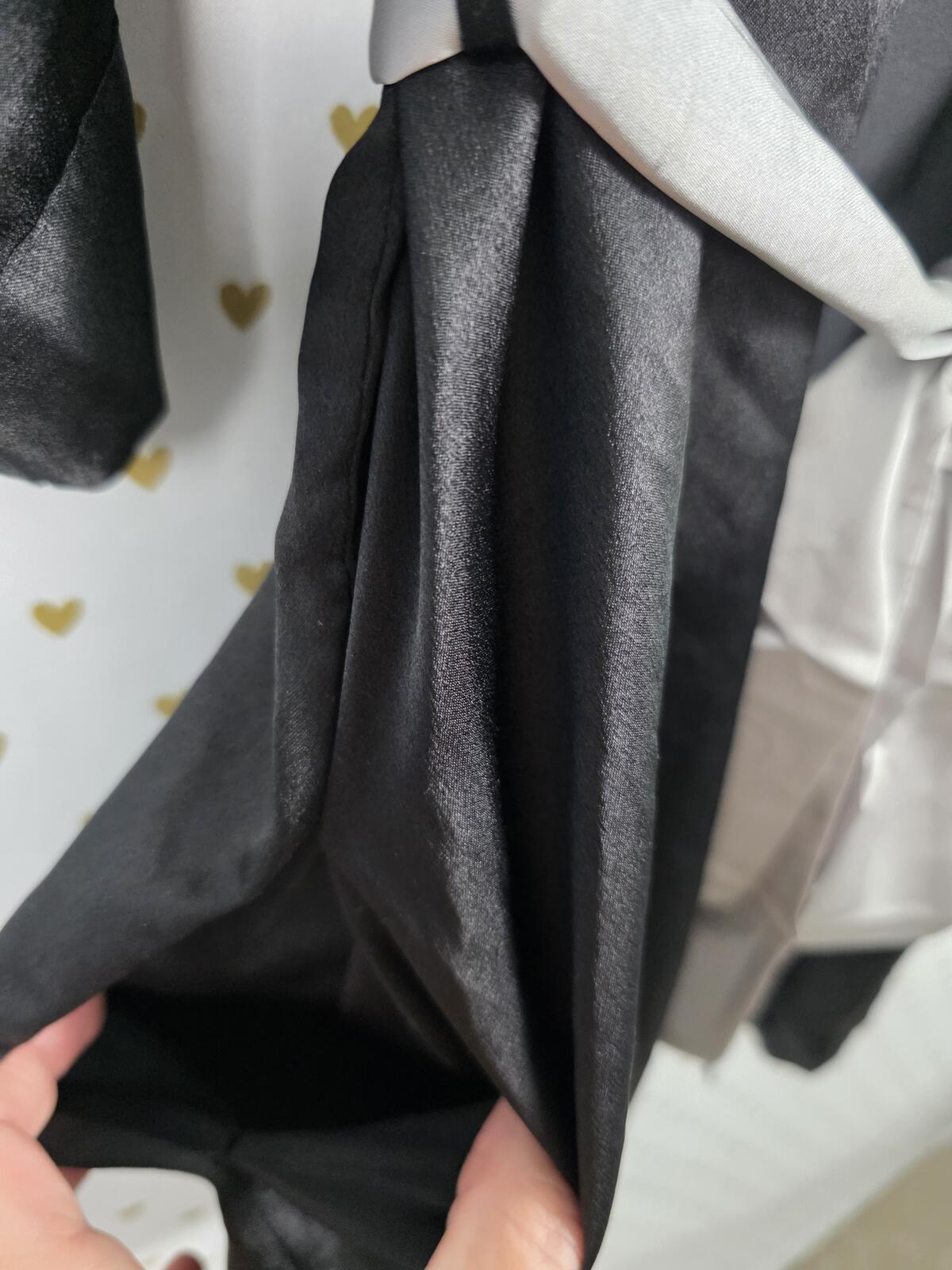Victorias Secret Satin Silky Robe Black Small Medium Kimono Lounge