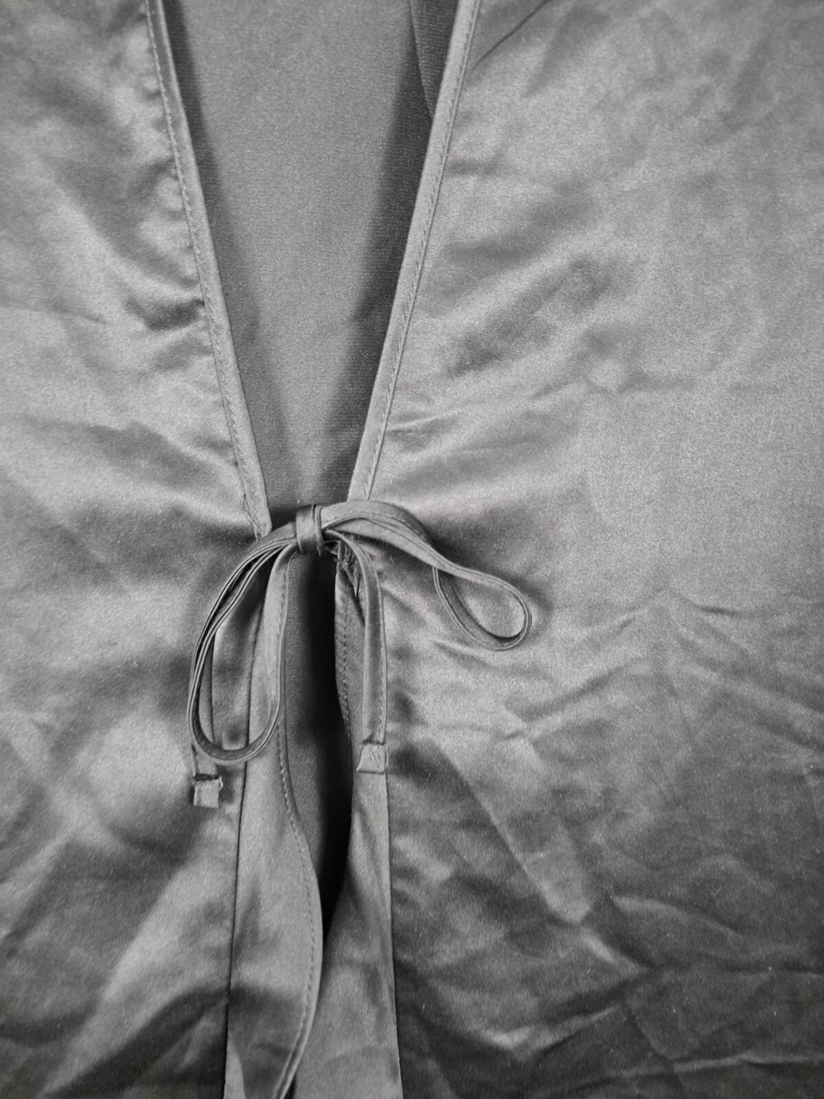 Victorias Secret Satin Silky Robe Front Tie Ruffle One Size Fits All