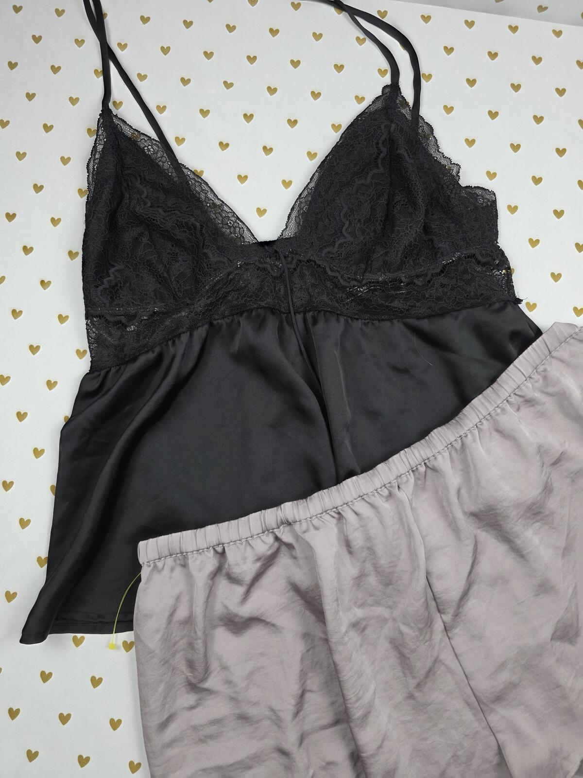 Victorias Secret Satin Tank Shorts XL set Pajama 2pc Sleep Silky