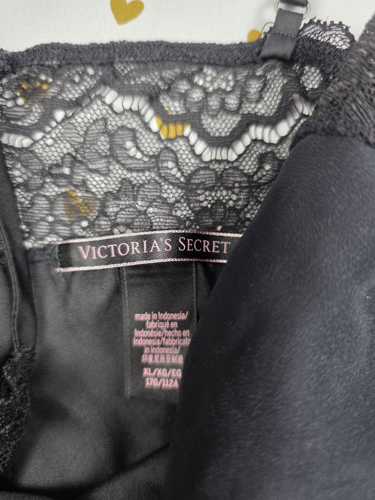 Victorias Secret Satin Tank Shorts XL set Pajama 2pc Sleep Silky