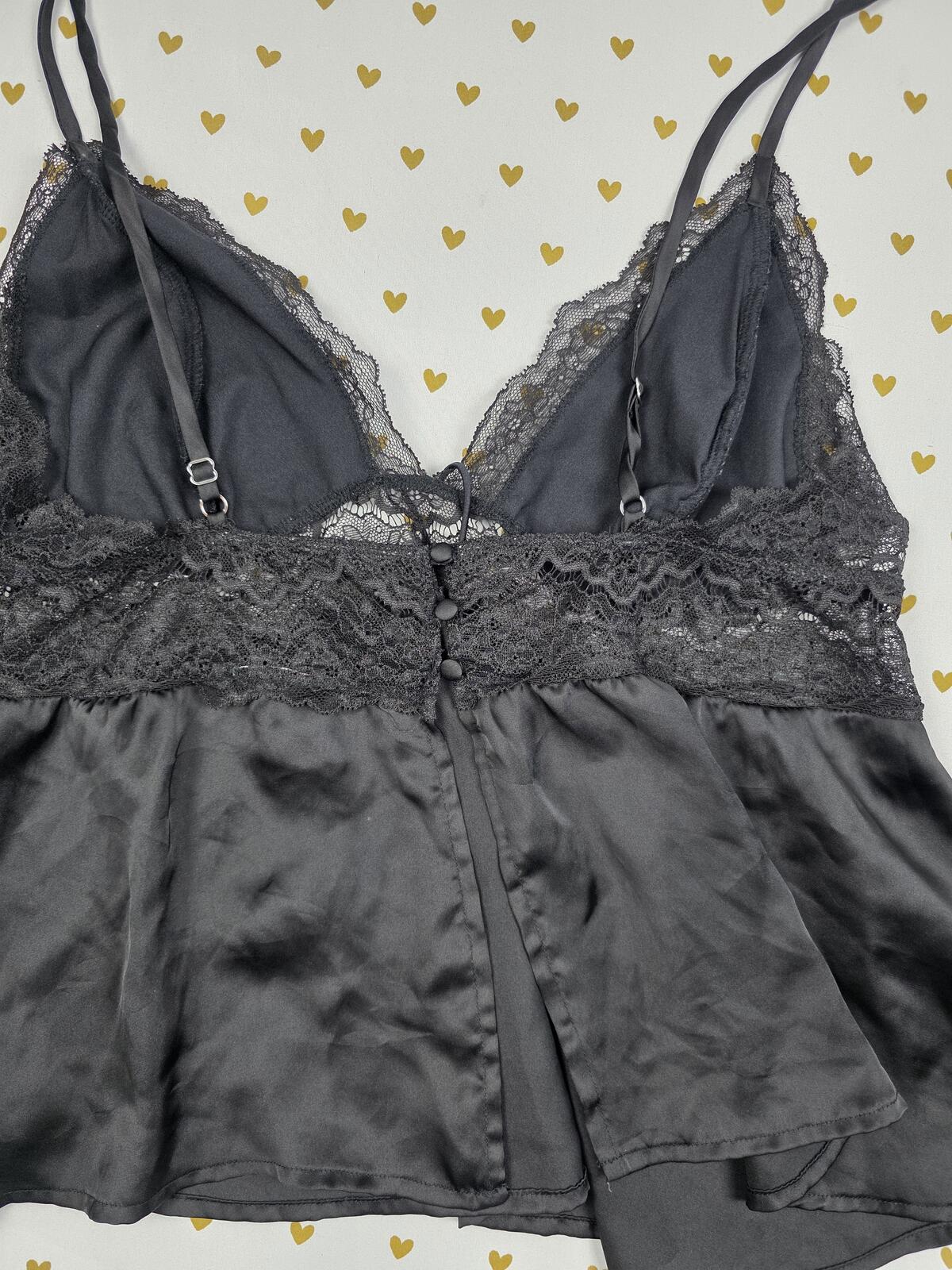 Victorias Secret Satin Tank Shorts XL set Pajama 2pc Sleep Silky