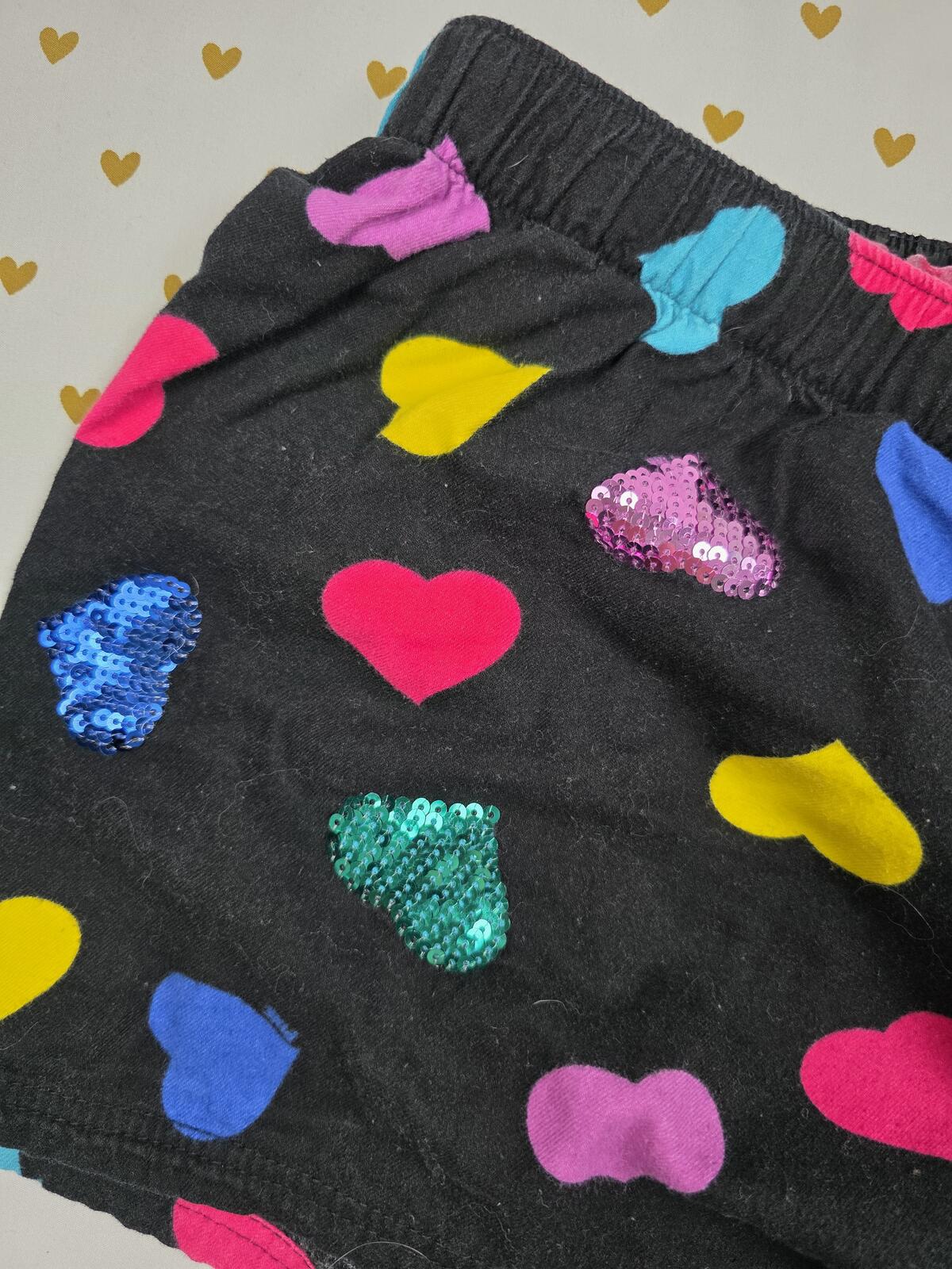 Victoria's Secret PINK Heart Sequin Sleep Shorts Velvet Waist Y2K M Bling