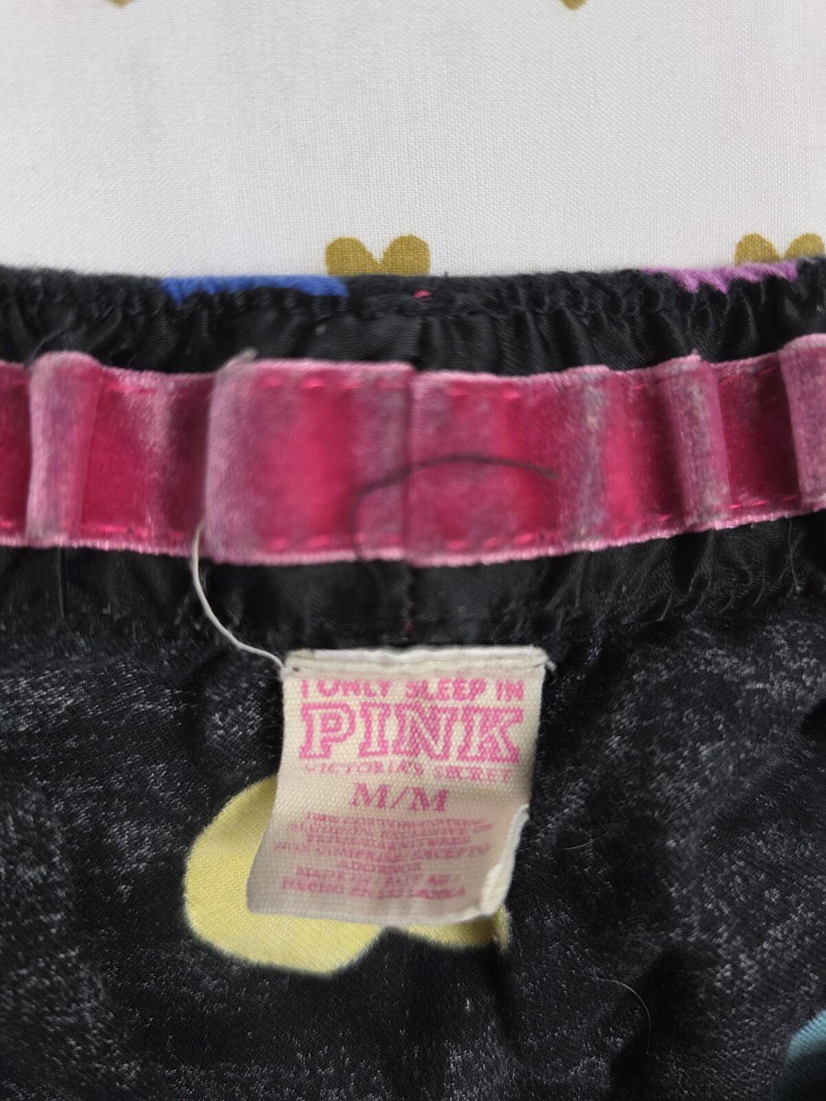 Victoria's Secret PINK Heart Sequin Sleep Shorts Velvet Waist Y2K M Bling