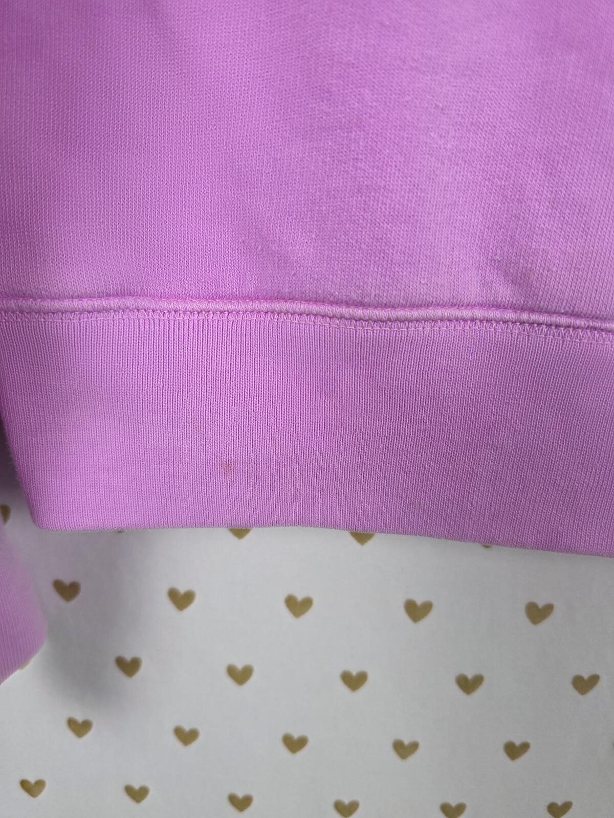 Victorias Secret Pink Purple Velvet cheetah Leopard Logo Crew Sweater Vintage SM