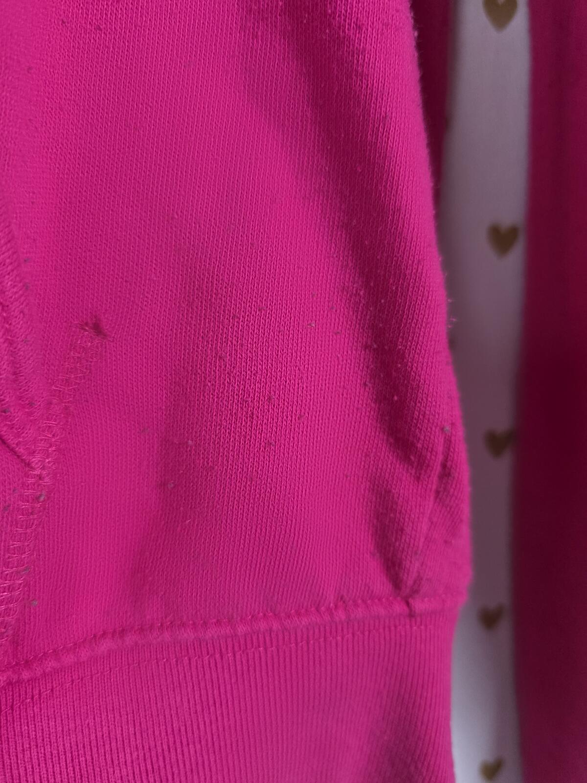 Victorias Secret Pink Striped BLING Sequined Full Zip Hoodie Jacket SMALL Y2k