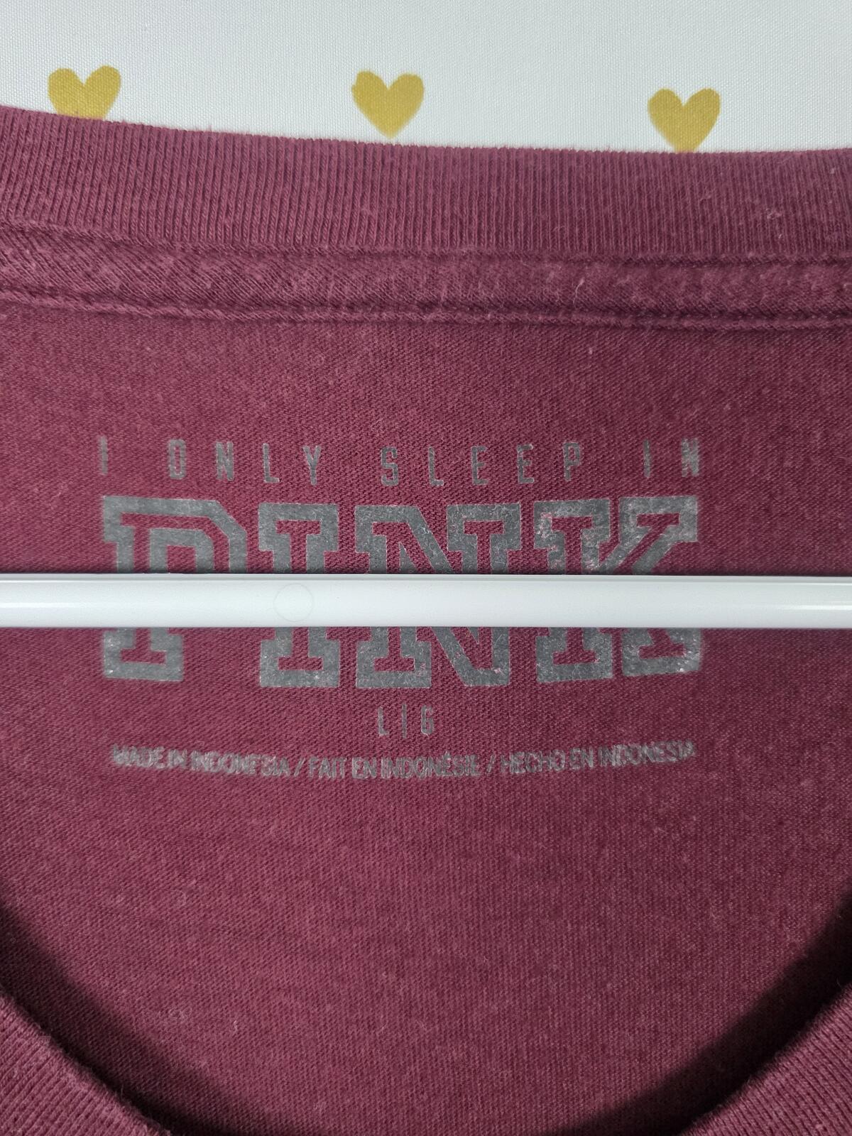 Victorias Secret PINK Born to Sleep Nightgown Sleep Shirt LARGE Tee