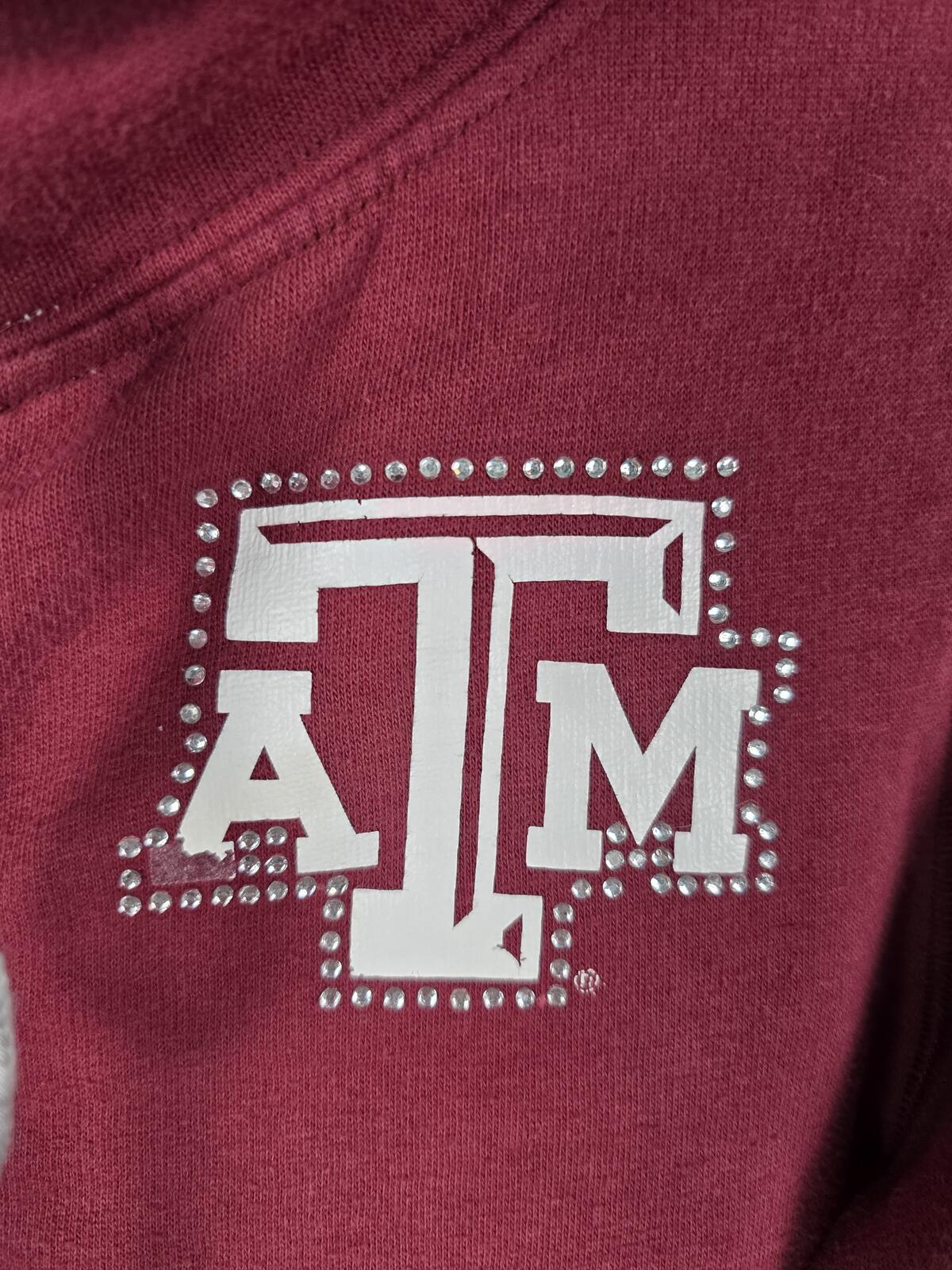 Victorias Secret Pink Texas A&M Aggies College Full zip Hoodie jacket SMALL