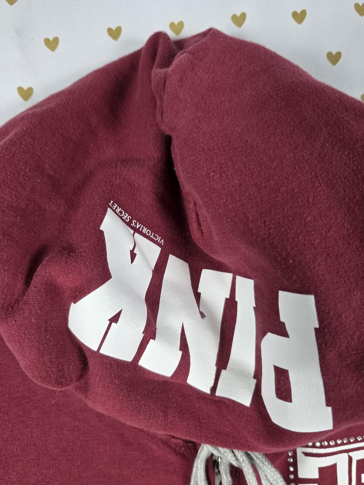 Victorias Secret Pink Texas A&M Aggies College Full zip Hoodie jacket SMALL