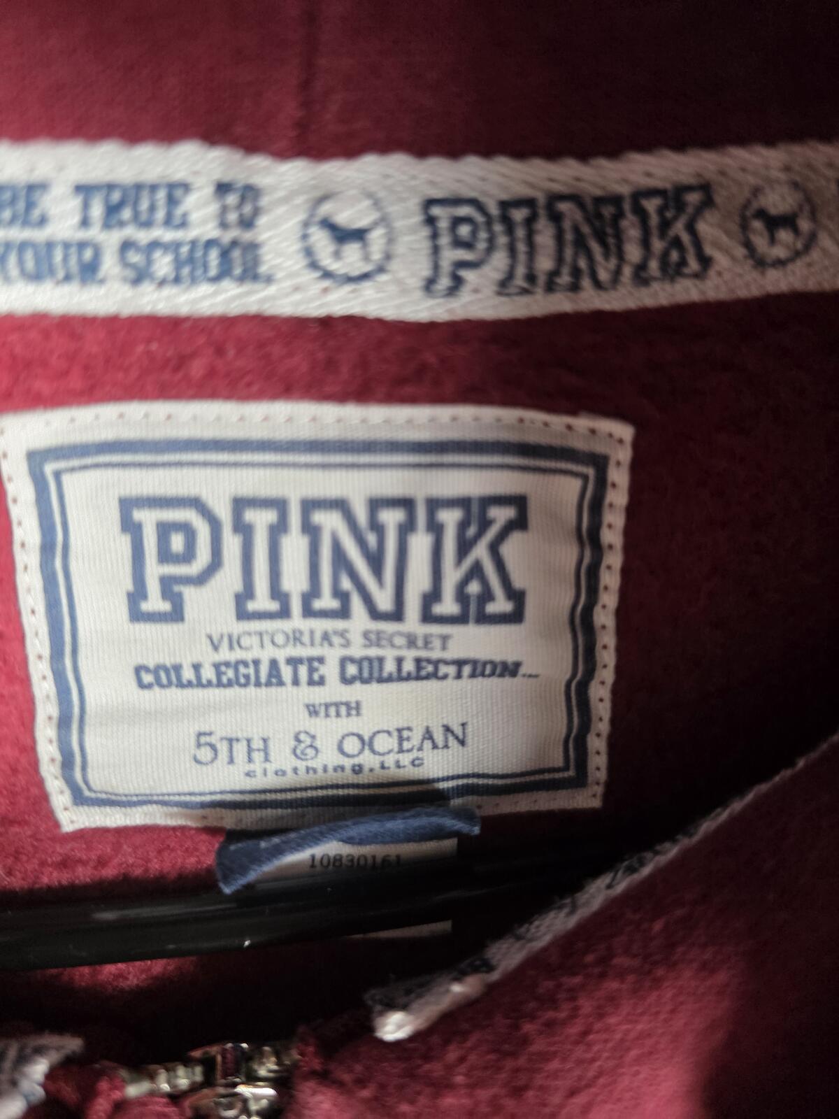 Victorias Secret Pink Texas A&M Aggies College Full zip Hoodie jacket SMALL