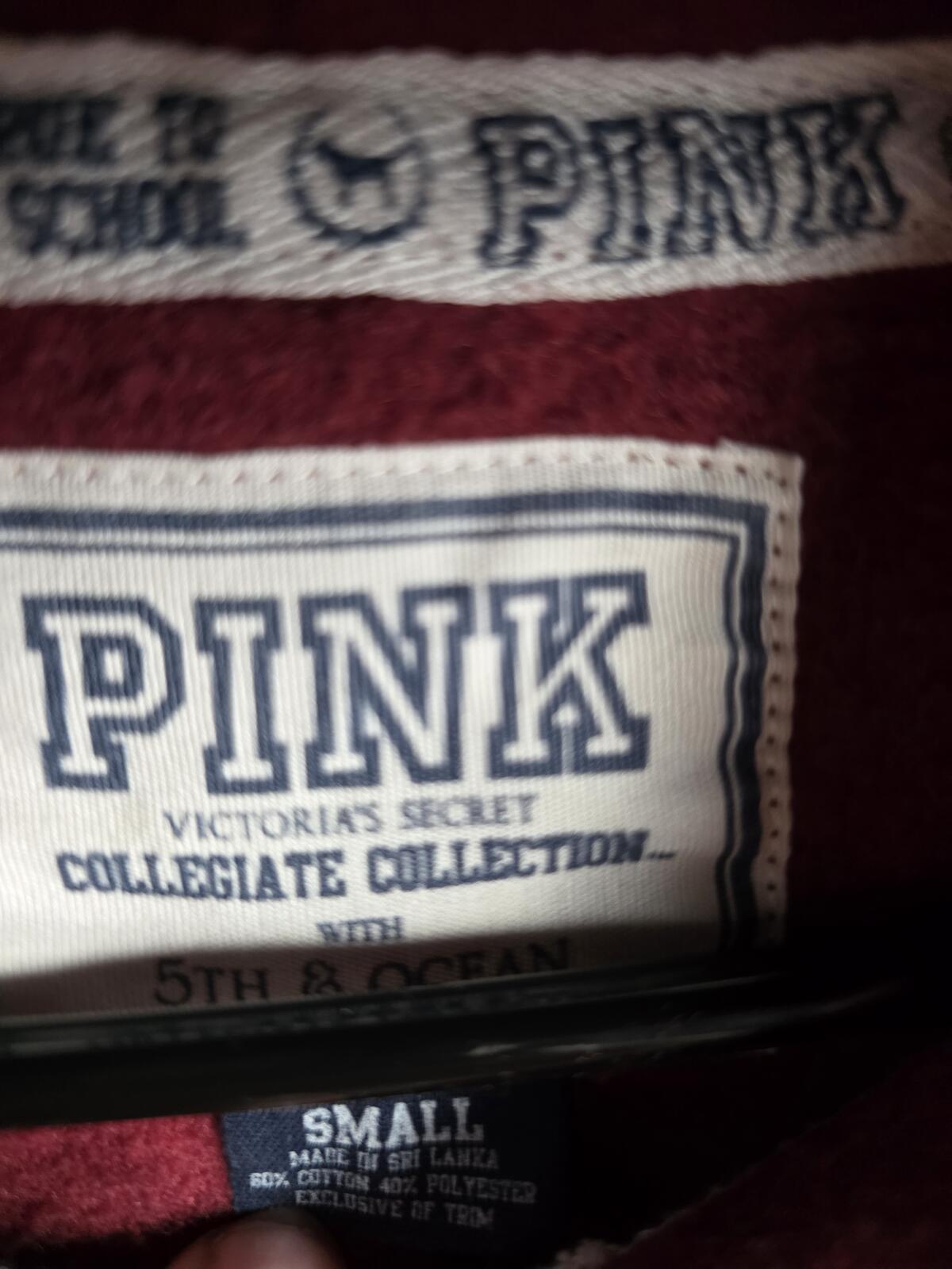 Victorias Secret Pink Texas A&M Aggies College Full zip Hoodie jacket SMALL