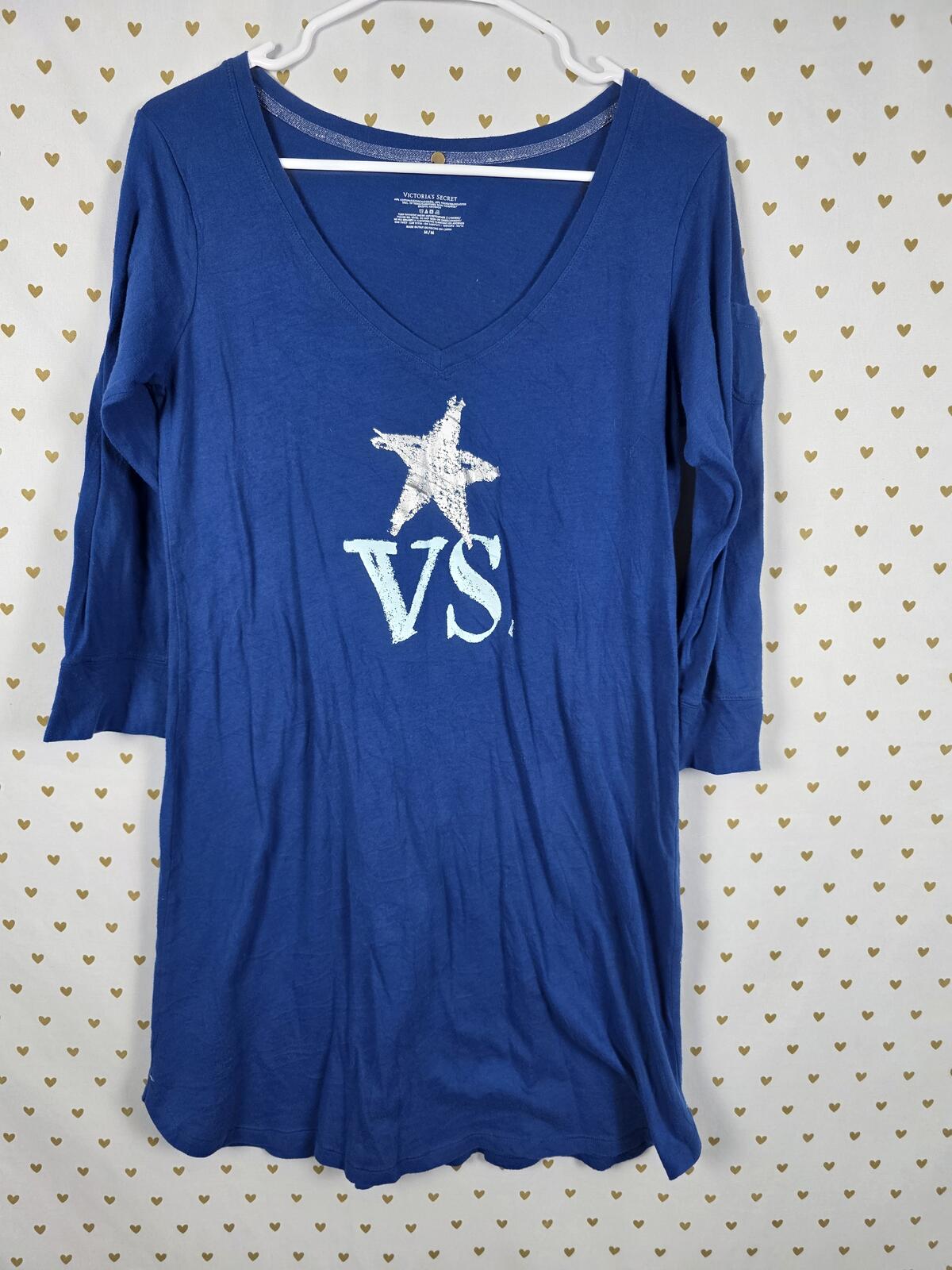 Victorias Secret Vintage VS Star Nightgown Sleep Shirt Pajama PJ MEDIUM
