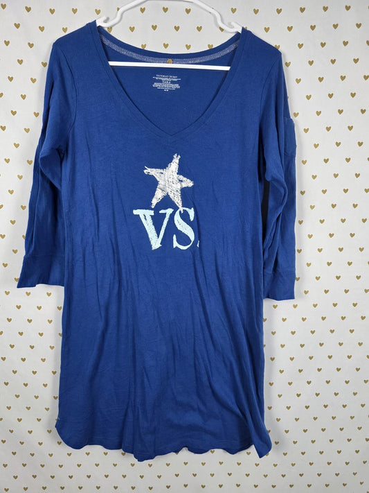 Victorias Secret Vintage VS Star Nightgown Sleep Shirt Pajama PJ MEDIUM