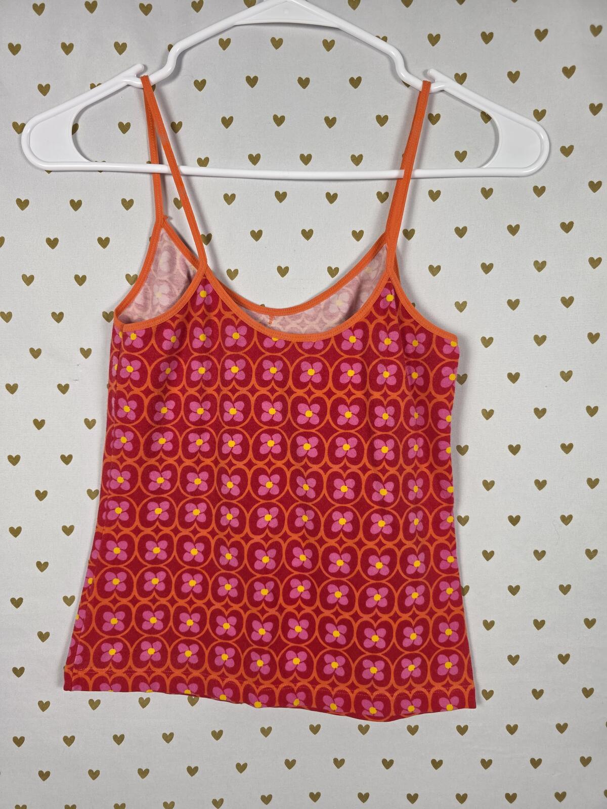 Y2K Victoria's Secret PINK Mod Flower Print Cami Tank Top Small Retro