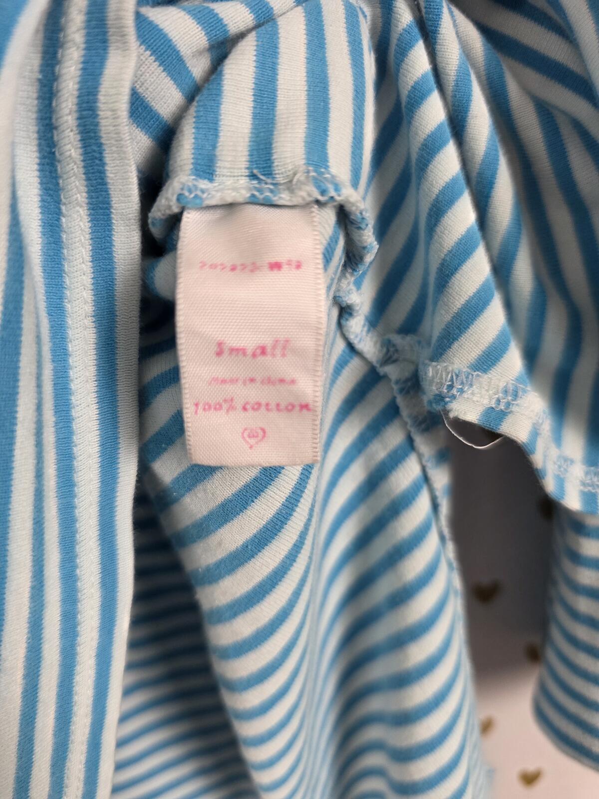 Victorias Secret Vintage 90's Cotton Striped Long Sleeve Nightgown Sleep Shirt S