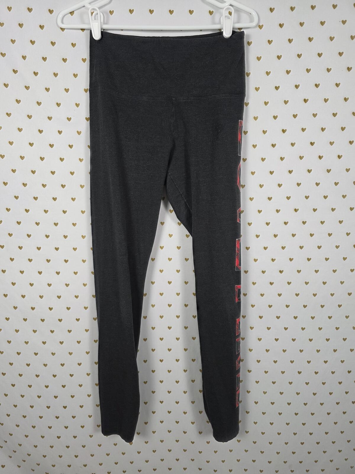 Victorias Secret Pink Grey Red Plaid SET Full Zip Hoodie Yoga Pants MEDIUM